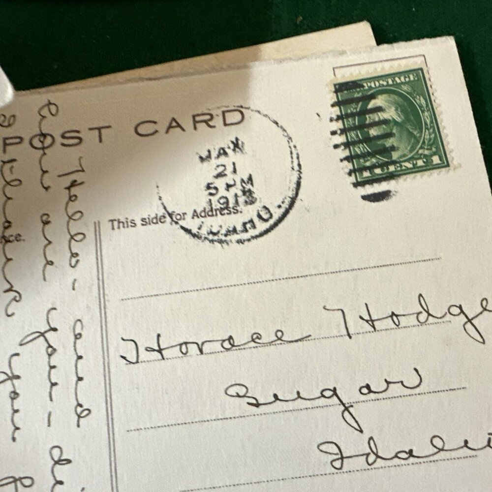 Antique Postcards with Memos and Postage Stamps 1908 through 1914 100 year old - Picture 12 of 16